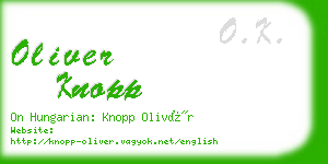 oliver knopp business card